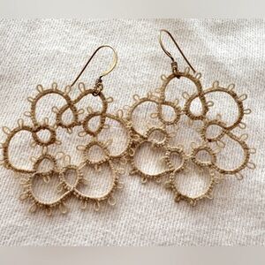Hand Tatted Lace Earrings